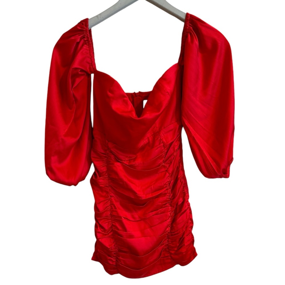 NWT hello Molly red ruched dress small